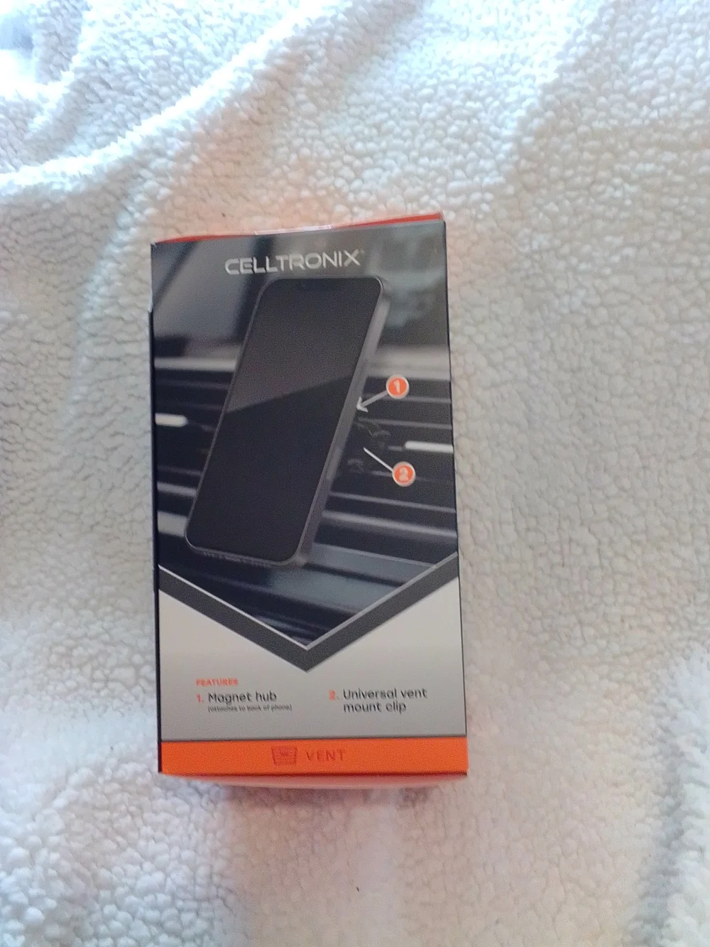 Cargo Celltronix Magnetic Universal Vent Mount - Black & Orange Accents
